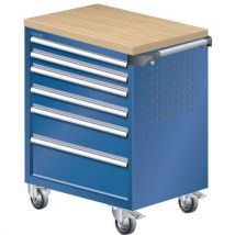 Lista - Carrinho azul gent 894x525x928 com 6 gavetas 40kg,