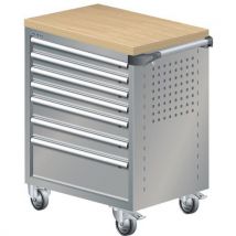 Lista - Carrinho cinza pombo 894x525x928 com 7 gavetas 40kg,