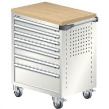 Lista - Carrinho branco cinza 894x525x928 com 7 gavetas 40kg,