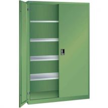 Lista - Armário verde 1250x580x1950 com 4 prateleiras amo.,