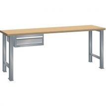 Lista - Bancada de trabalho cinza pombo 2000x800x850 capacidade 500kg e 1 gavetas 75kg,