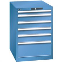 Lista - Armário azul capri 564x725x850 com 6 gavetas 75kg,