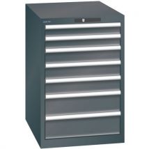 Lista - Armário preto 564x725x850 com 7 gavetas 75kg,