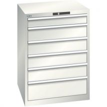 Lista - Armário branco cinza 717x725x1000 com 6 gavetas 75kg,