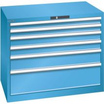 Lista - Armário azul claro 1023x725x850 com 6 gavetas 75kg,