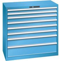 Lista - Armário azul claro 1023x572x1000 com 8 gavetas 75kg,