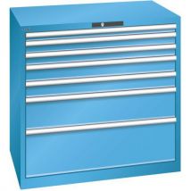 Lista - Armário azul claro 1023x725x1000 com 7 gavetas 75kg,