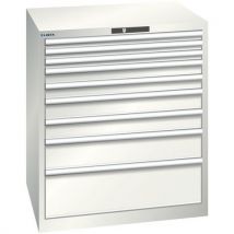 Lista - Armário branco cinza 870x725x1000 com 9 gavetas 200kg,