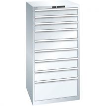 Lista - Armário branco puro 717x725x1450 com 9 gavetas 200kg,
