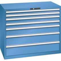 Lista - Armário azul capri 1193x725x1000 com 7 gavetas 75kg,