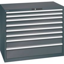 Lista - Armário preto 1193x725x1000 com 8 gavetas 75kg,