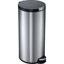 EKO - Caixote de lixo com pedal artistic de 30 l – inox mate,