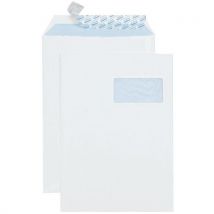 Envelope de papel velino branco de 90 g - com janela
