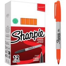 Sharpie - Marcador permanente de ponta fina – 12 – laranja – sharpie ,