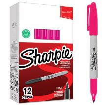 Sharpie - Marcador permanente de ponta fina – 12 – magenta – sharpie ,