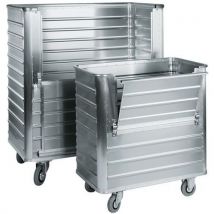 Carro com parede em alumínio - painel 1/2 rebatível