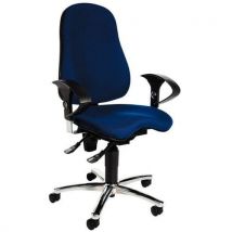 Cadeira de escritório ergonómica Sitness 10 - base cromada