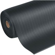 Antiderrapante, Conforto e Segurança - Tapete Ergonômico Antifadiga Airug Estrias 60x1500 cm Preto - Notrax