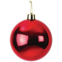 Plástico Resistente - Decoração Festiva - Bola de Natal Inquebrável Vermelha - 25cm Diâmetro