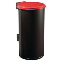 Rossignol Pro - Caixote lixo parede tubo 80 l – verm. Sinal. – cinz.-mang.,