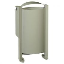 Rossignol Pro - Caixote de lixo com pé arkea 60 l e cinzeiro – cinz.-cimento,