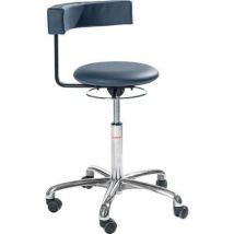 Global Professional Seating - Cadeira saturn alu610-couro sint.-baixa-fácil deslocar-azul,