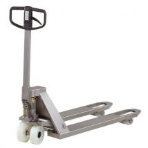 Porta-paletes manual inox - Garfo com comprimento de 1000 mm - Capacidade de 2000 kg