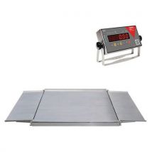 Plataforma de pesagem INOX + 2 rampas de acesso de 1500 e 3000 kg