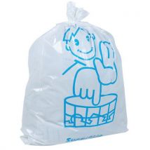 50 Unidades de Saco de lixo branco Otje - Espesso e reutilizável - Resíduos pesados - 110 e 168 L