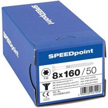 Speedpoint - 50 parafusos escareados tx de rosca parcial 8x160,