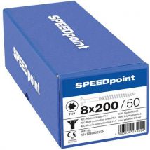 Speedpoint - 50 parafusos escareados tx de rosca parcial 8x200,