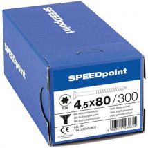 Speedpoint - 300 parafusos para encastre tx de rosca parcial 4,5x80,