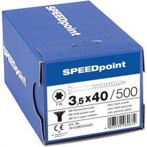 Speedpoint - 500 parafusos para encastre tx de rosca parcial 3,5x40,