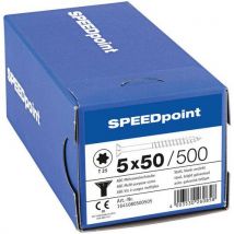 Speedpoint - 500 parafusos para encastre tx de rosca parcial 5x50,