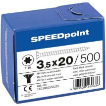 Speedpoint - 500 parafusos para encastre tx de rosca completa 3,5x20,