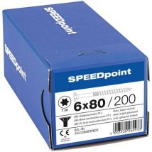 Speedpoint - 200 parafusos para encastre tx de rosca parcial 6x80,