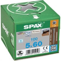 Spax - 100 parafusos para deck encastrado t-star plus inoxidáveis ø 5x60,