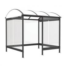 Abrigo para fumadores Combrailles - 4,1x2,4 m - com retorno