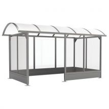 Abrigo para fumadores Standard - 4,5x2,5 - com canto e abas