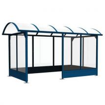 Abrigo para fumadores Standard - 4,5x2,5 - com canto e abas