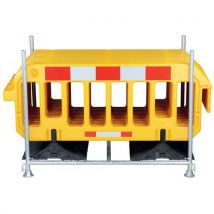 Crash Stop - Conjunto: prateleira transp./armaz. C/ 15 barreiras, amarelo,