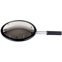 Espelho de Inspeção com Iluminação Ø25 cm - Acrílico Redondo - Haste Alumínio 40-110 cm - Dancop