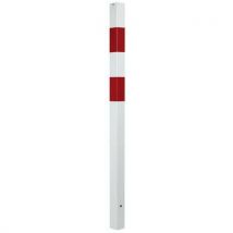 Crash Stop - Poste quadrado de fixar, 70x70, 1400 mm, vermelho-branco,