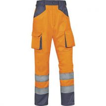 Delta Plus - Calças de trabalho alta visibilidade mach2 em algodão / poliéster - laranja fluorescente-cinzento - m,