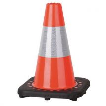 Cone de sinalização com 1 faixa refletora