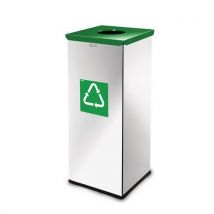 Alda - Caixote de lixo para reciclagem metálico prestige – 60 l – verde,