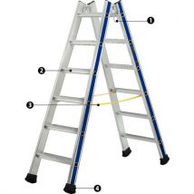 Escadas com degraus - 2 planos