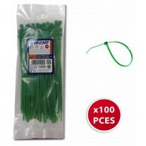 Velamp - Cerra-cabos em nylon verdes de 4,8 x 200 – 100 pcs,