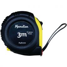 Fita métrica de 5/8x25 mm e 3 mx19 mm - ABS cromado preto - Manutan
