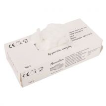 Luvas Vinil Descartáveis Brancas T9 - Uso Alimentar - EPI Certificado - Manutan Expert